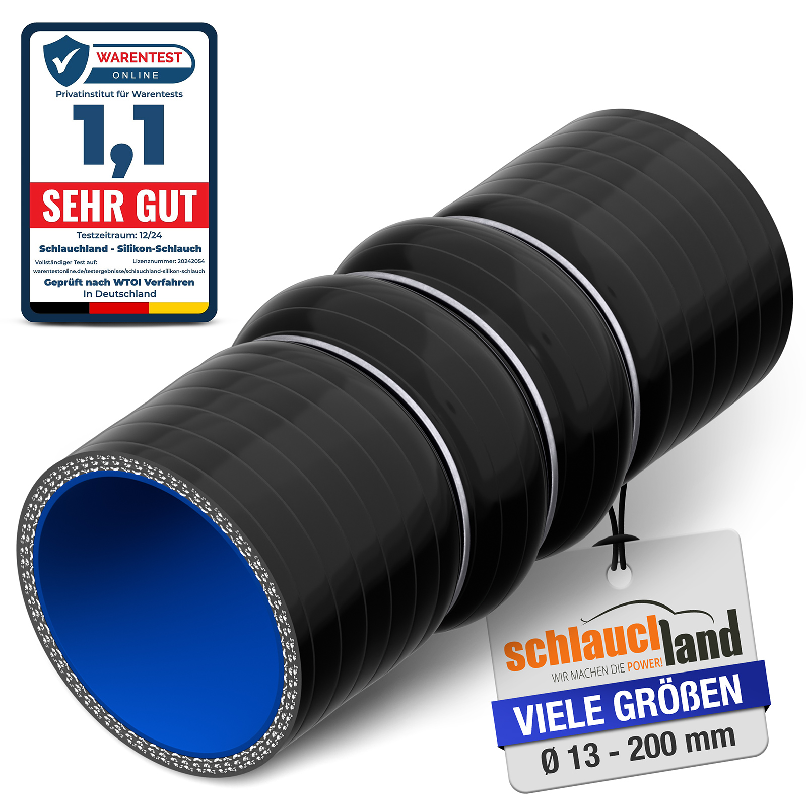 SILIKONSCHLAUCH FLEX - Winkel bis 20° Anti-Vibration