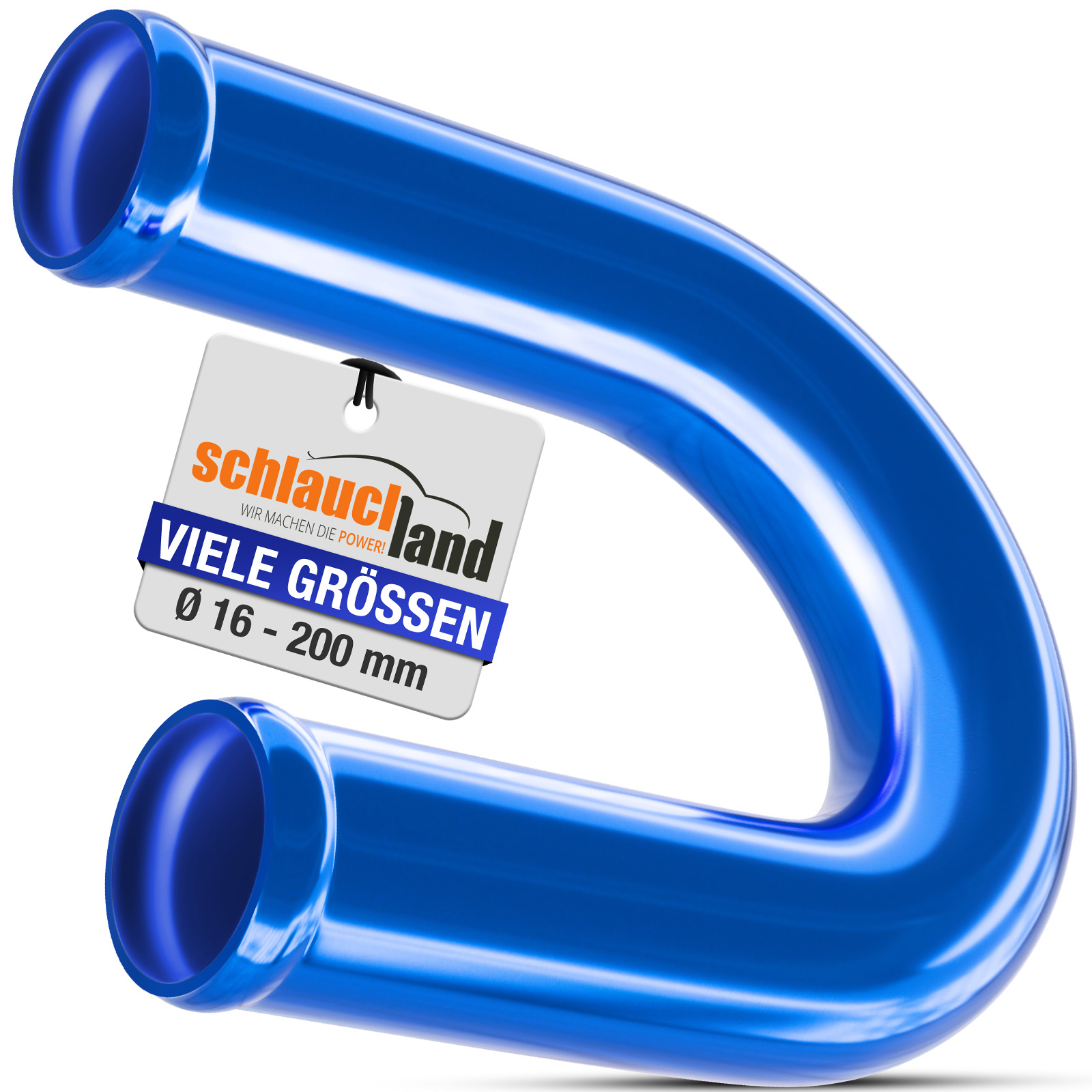 180° Aluminium-Rohrbogen Poliert – 41 Mm Außen-Ø, 1,8 Mm Wand, Für Kühlung, Turbo & Sanitär