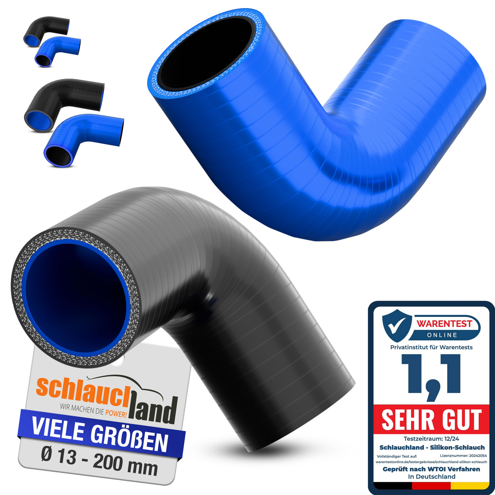 90° SILIKONBOGEN - SILIKONSCHLAUCH