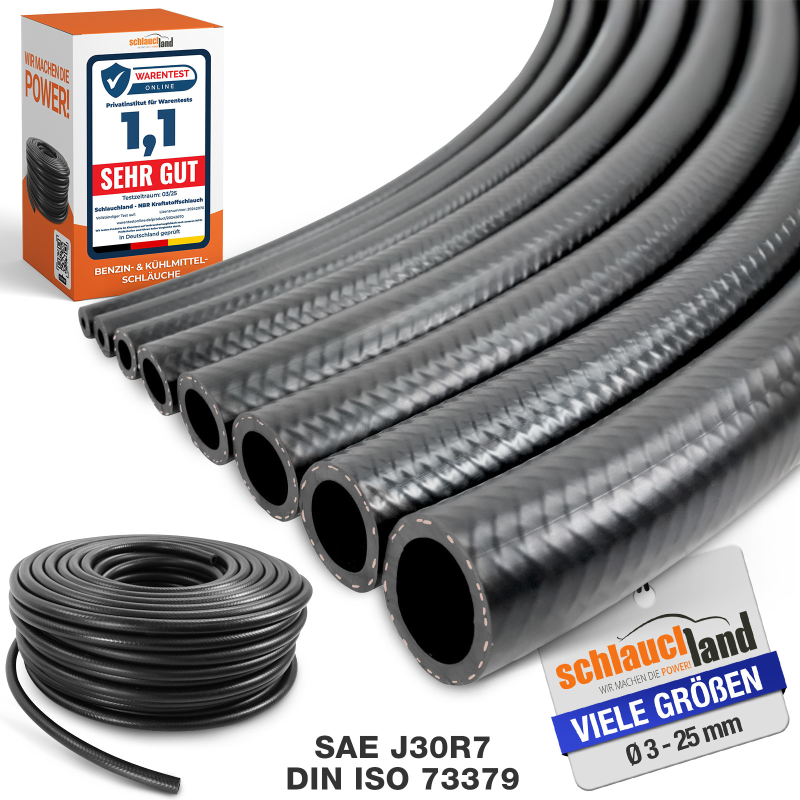 Doppellagiger NBR Betankungsschlauch ø 25 mm für Diesel, Heizöl, Öle . Preis pro m Doppellagiger NBR Betankungsschlauch ø 25 mm für Diesel, Heizöl, Öle . Preis pro m