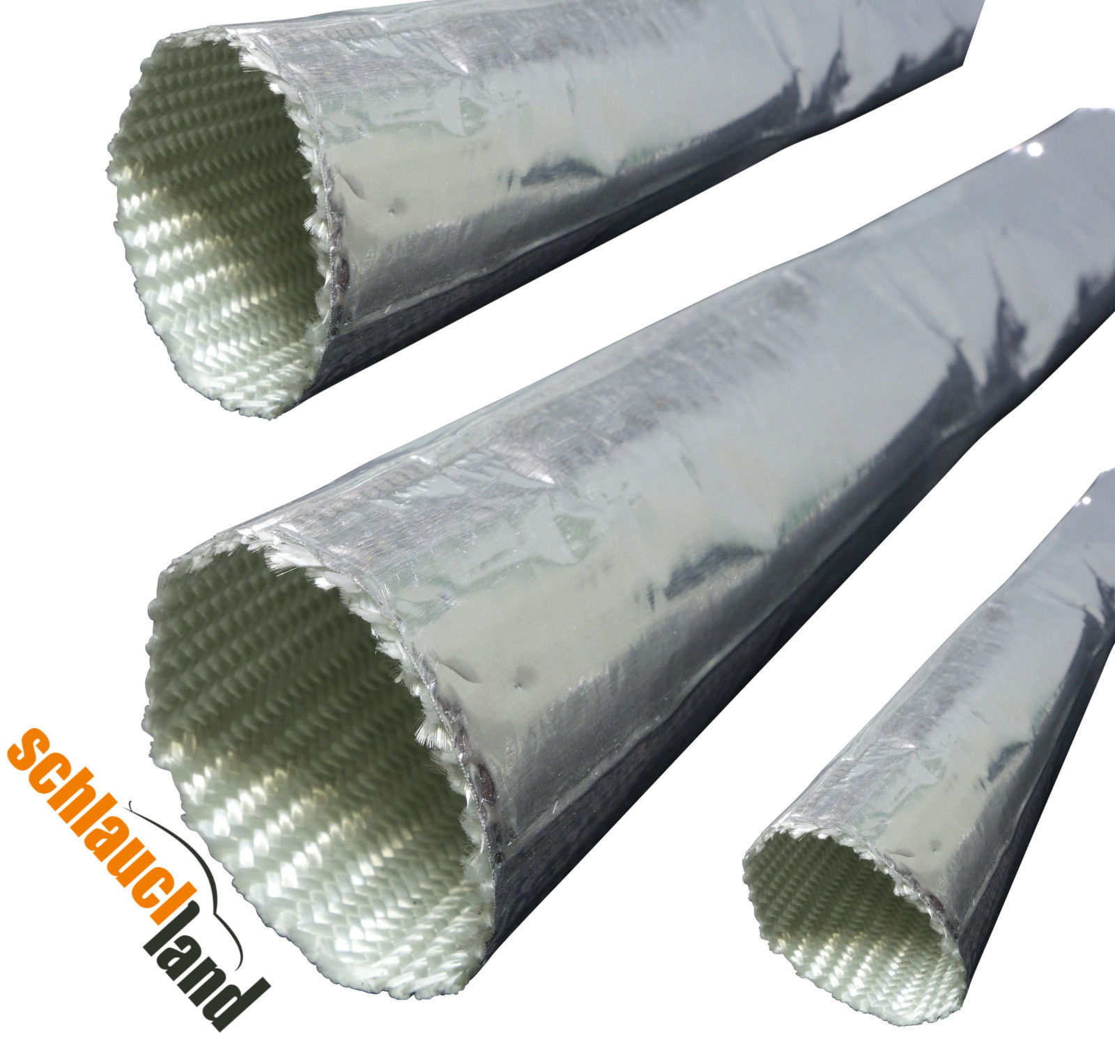 Aluminium-Glasfaser Hitzeschutzschlauch - Innendurchmesser 15mm - Stä